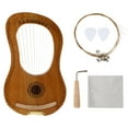 thumbnail image 1 of KAKOWELY 1 Ensemble Harpe Lyre Corps en Bois 10 Cordes Métalliques Instrument à Cordes, 15.47x"X9.57"X2.17 Pouces, 1 of 5