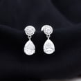 thumbnail image 3 of Rosec Jewels Classic Moissanite Drop Earrings for Women - 3 Ct - D-VS1 Quality, 925 Sterling Silver, 3 of 9