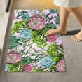 thumbnail image 2 of Dreamtimes Bath Mats Toiletry Mat Set, Fluffy Plush Absorbent Bath Rugs Carpet Non Slip Bottom for Bathroom Floor Toilet Tub and Shower-Vibrant Flowers, 2 of 5