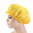 thumbnail image 1 of Bonnet Rond en Dentelle Imitation Soie pour Soins Cap de Sommeil Bonnet de Chimiothérapie Bonnet de Beauté et de Coiffure Très Grand Réversible Ajustable Bonnet en Satin Sommeil Cheveux Bouclés Naturels, 1 of 8
