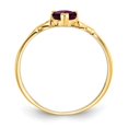 thumbnail image 2 of Diamond2Deal 14K Bague en Or Jaune avec Grenat Rhodolite pour Femmes Taille 7, 2 of 7