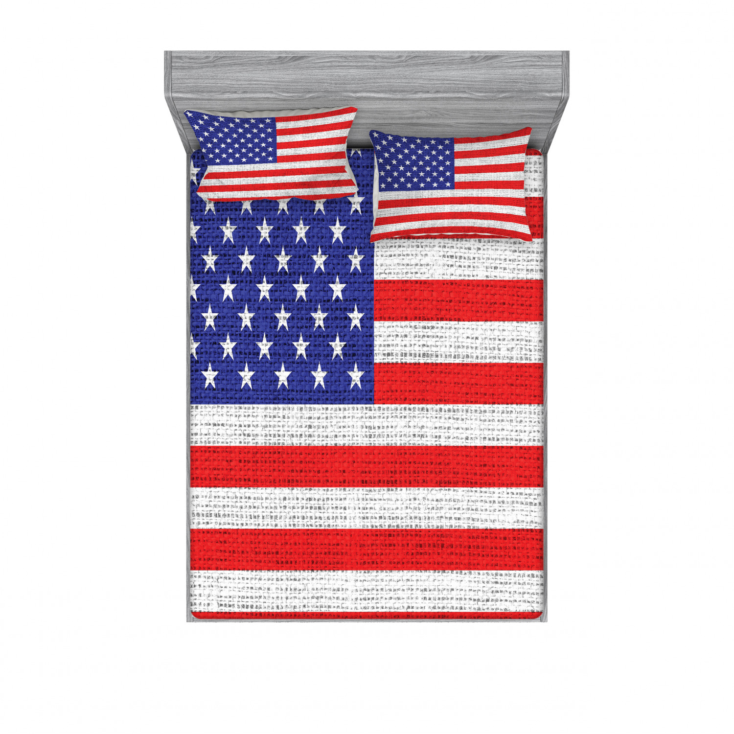 USA Bedding Set with Sheet & Covers, Fourth of July Independence Day