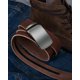 thumbnail image 5 of Cinturón de piel con trinquete CHAOREN para hombre, ajuste personalizable, 5 of 6