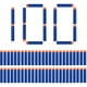 thumbnail image 1 of Dardos Nerf, paquete de 100, 7,2 cm, espuma azul para la serie Nerf N-Streik Elite, pistola de juguete. Ormromra  LN-0607, 1 of 8