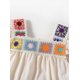 thumbnail image 3 of Ropa de verano de estilo étnico para niñas de 0 a 2 años, Body infantil con flores tejidas Retro, manga voladora de una pieza, 3 of 6