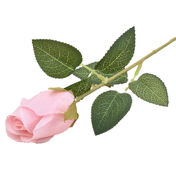 Flor de rosa artificial realista, rama de flor de seda falsa para el hogar, la oficina, la boda, la mesa de centro, jarrón DIY, decoración de flores artificiales