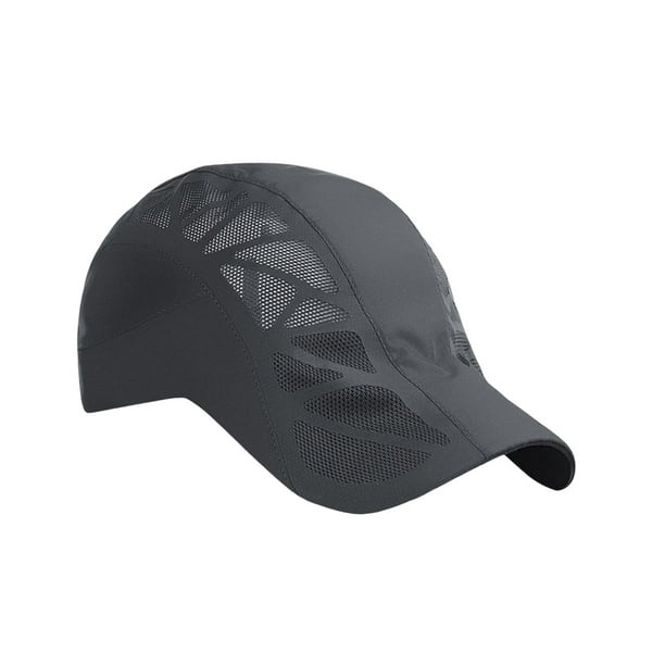 Baseball Mesh Sun Hats Sun Protection Running Hat Lightweight Golf Hat Flat  Cap for Travel Camping Summer Unisex Men Women dark gray
