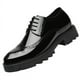 thumbnail image 1 of Zapatos de plataforma con tacón alto de 4 cm de altura para hombre, informales, de piel de charol, estilo brogue, estilo Oxford, formales, con plataforma y aumento de altura (25,5 cm), 1 of 4
