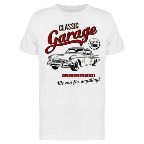 Classic Garage Vintage Car T-Shirt Men -Image by Shutterstock, Male Large