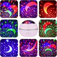 thumbnail image 2 of Proyector de luz nocturna giratorio 360° para niños, MIANTANG 2 en 1, cielo estrellado y mundo marino, luces nocturnas para bebés en colores múltiples. (Rosa), 2 of 3
