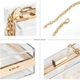 thumbnail image 3 of Kwuty Women Clear Purse Acrylic Box Clutch Handbag, Small Transparent Crossbody Evening Bag Stadium Approved Gold Chain Strap, 3 of 6
