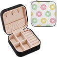 thumbnail image 2 of Coolnut Cute Sweet Donuts Jewelry Box for Women Girls PU Leather Jewelry Organizer Portable Travel Jewelry Case for Small Ring Earring Necklace Women Gifts, 2 of 7