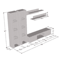 thumbnail image 5 of Fly AB2 33TV Wall Mounted Floating Modern Entertainment Center, 5 of 5