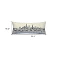 thumbnail image 5 of 35" White Cleveland Daylight Skyline Lumbar Decorative Pillow, 5 of 6