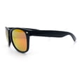 thumbnail image 6 of Mens Iconic Hipster Horn Rim Plastic Sunglasses [Black - Red Mirror], 6 of 8