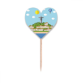 thumbnail image 1 of El monte Corcovado Fire Balloon Brasil Etiqueta del corazón de la bandera del palillo de dientes, 1 of 3