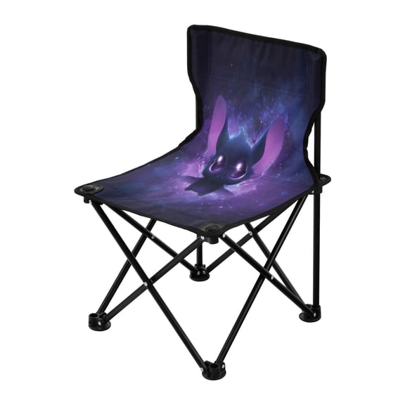 Outdoor Folding Chair 14.46x14.46x22.83 Inches, Camping Folding Chair Easy to Carry Ideal for Outdoor Picnics Camping Park Fishing Cute Bat
