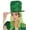Top Hat with Curly Wig, variant on PMU St. Patrick's Day Headwear Decorations and Party Supplies St. Pat's Cap - Irish Costume, Party Accessory (1/pkg) Pkg/1