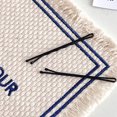 thumbnail image 3 of Black One Word Clip, Fashionable Portable Multi Functional Black One Word Bangs Hairpin Metal  for Makeup for Men, 3 of 8
