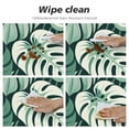 thumbnail image 4 of GOSMITH Table Cover Tropical Green Leaves Modern Botanical Palm Leaf Decorative Outdoor Summer Decorations White, 4 of 7