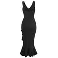 thumbnail image 5 of Summer Dresses For Women 2025 Women's Summer Maxi Dress Casual Wrap Floral Boho Short Sleeve V Neck Split Ruffle Beach Long Dresses, 5 of 5