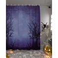 thumbnail image 2 of Halloween Purple Forest with Fog Shower Curtain Set ，Waterproof Fabric Shower Curtains Shower Curtains for Bathroom,Bathroom Decor 72"x84", 2 of 6