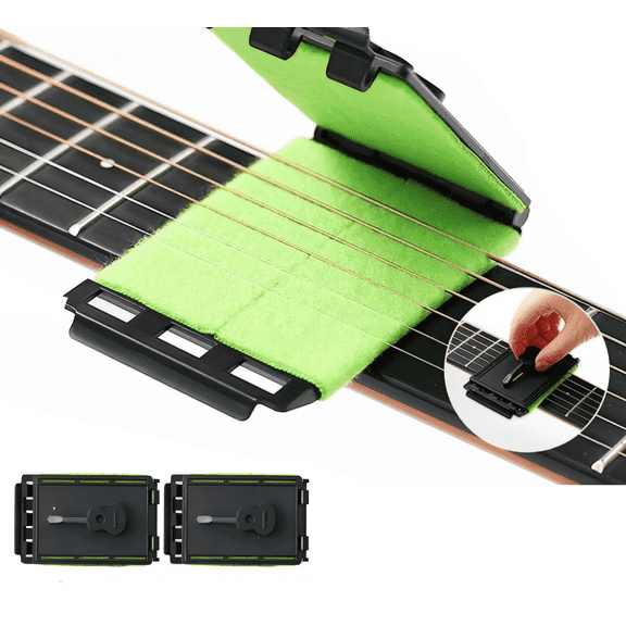 Guitar String Cleaner Clean Fretboard Cloth Tool Scrubber for Cleaning Maintenance Care Kit for Violin/Bass/Ukulele/Electric Guitars and Other Musical Instrument 2 Pack