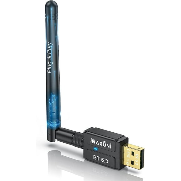 Bluetooth Adapter for PC 5.3, USB Bluetooth Dongle 5.3 EDR Adapter for Laptop Keyboard Mouse Headsets Speakers,