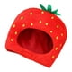 thumbnail image 4 of Sombrero de fresa Bewildely suave tocado de cosplay para fiesta de Año Nuevo Rojo 28x35cm, 4 of 6