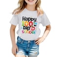 thumbnail image 1 of Hauts d'Été pour Garçons, T-Shirts Respirants avec Lettres Graphiques, Manches Courtes, Col Rond, Coupe Ample, Chemises de Printemps pour Enfants 8-9T, 1 of 4