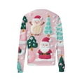 thumbnail image 5 of Uootdi Gift Plus Size Christmas Womens Long Sleeve Sweatshirt Funny Xmas Tree Santa Reindeer Snowman 3D Print Graphic Sweatshirts Crewneck Xmas Holiday Tops, 5 of 6