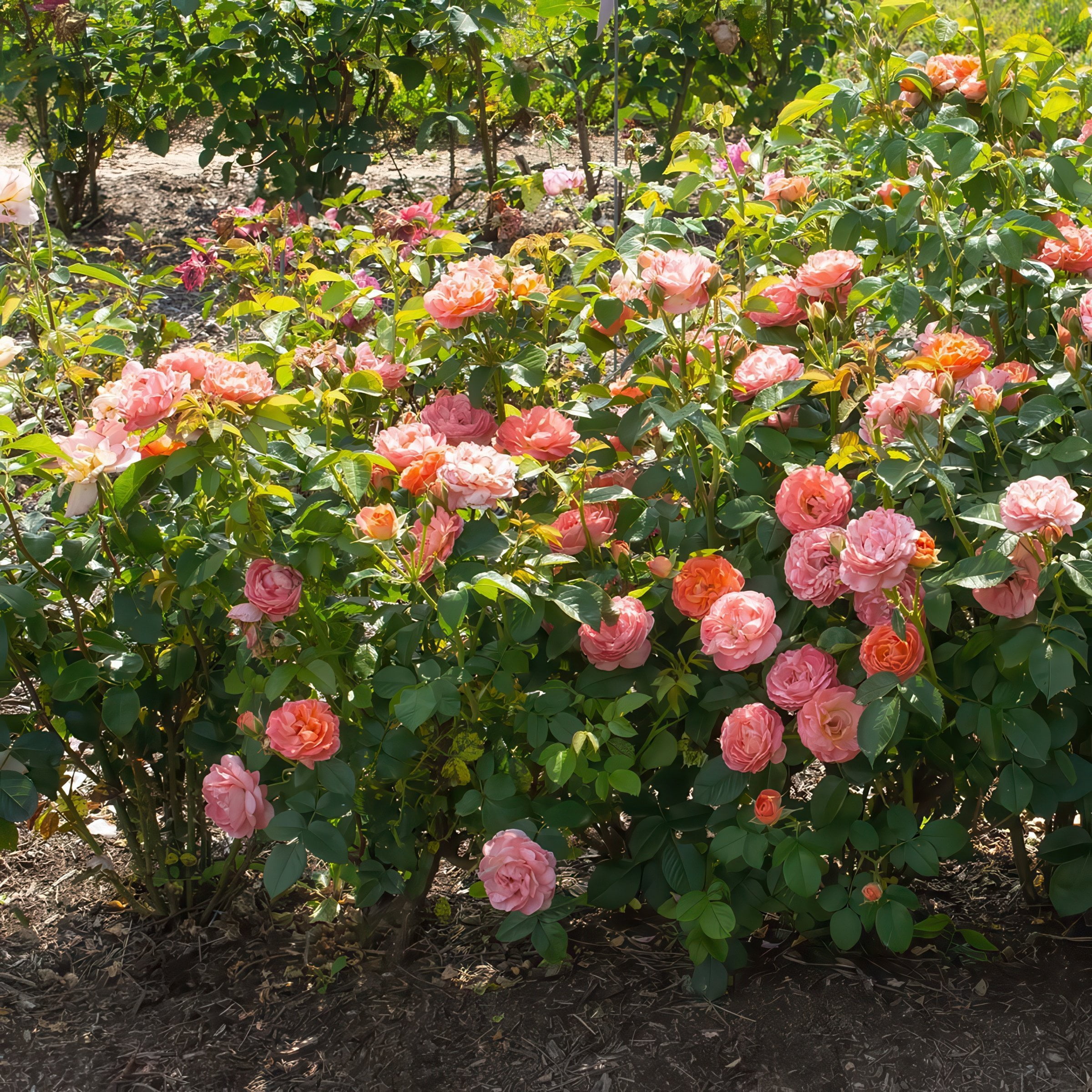 The Knock Out® Family of Roses 'The Orange Glow Knock Out® Rose' Live Shrub in 2-Gallon Grower Pot