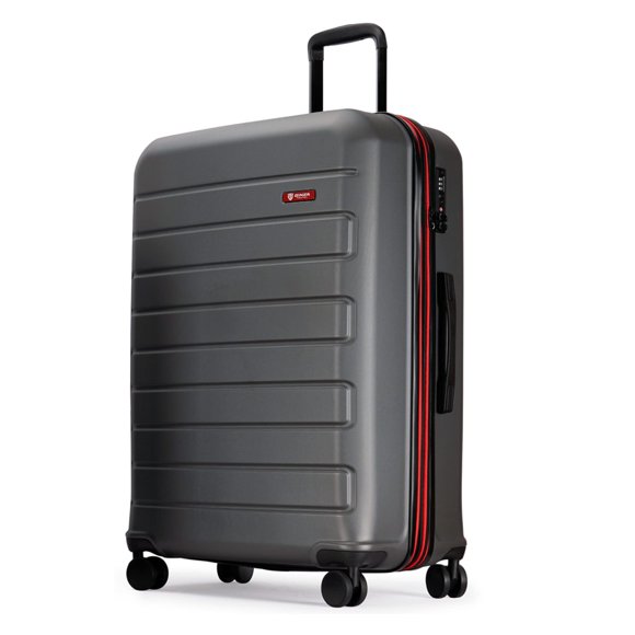 Equipaje GinzaTravel ABS con candados TSA de 28 pulgadas, expandibles, gris