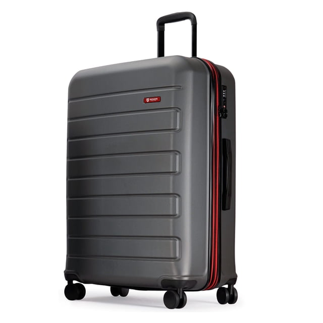 Equipaje GinzaTravel ABS con candados TSA de 28 pulgadas, expandibles, gris
