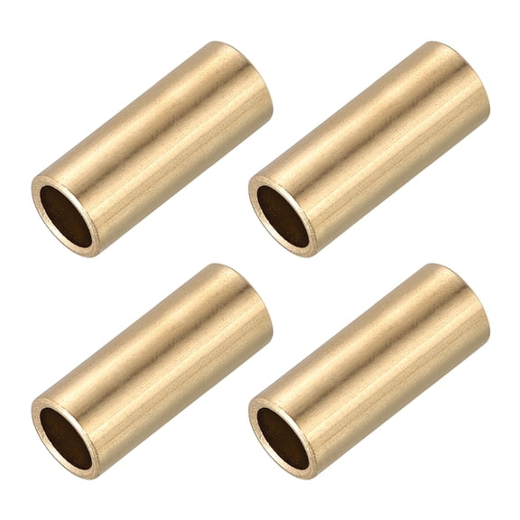 Uxcell Sleeve Bearings,12mm Bore x 14mm OD x 20mm Length Self-Lubricating Cast Brass Bushing Plain Shaft Bearings for Sliding Movements Parts of Machinery(Gold Tone, Pack of 4)