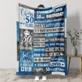 thumbnail image 5 of 50th Birthday Gifts for Men Women 50th Birthday Gifts Throw Blanket 50 Year Old Gifts for Men Women Soft Blanket 60x50in Happy 50th Birthday Gifts (Blue), 5 of 12
