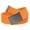 Orange, variant on Men's Golf Belt in 1.5 Polished Pewter Flip Top Buckle with Canvas Web Belt Small Black