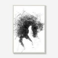 thumbnail image 2 of IDEA4WALL Framed Canvas Wall Art Abstract Black Horse Prints for Modern Home Decoration, 16"x24", 2 of 4