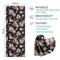 thumbnail image 2 of Black Highland Cow Flower Gnome Pattern Hot Yoga Mat Towel Non Slip for Hot Yoga - Quick-Drying Yoga Mat Cover with 4 Corner Pockets with Travel Bag - Hot Yoga Towel Non Slip 70"x26", 2 of 6