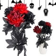 thumbnail image 3 of PULLIMORE 4Pcs Artificial Dahlia Silk Flowers - Gothic for Halloween Home Decor(Black), 3 of 7