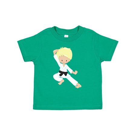 

Inktastic Karate Boy Cute Boy Black Belt Blond Hair Gift Toddler Boy Girl T-Shirt