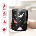 thumbnail image 5 of 12oz Coffee Tumblers Black Dinosaurs Geometric Pattern Stainless Steel Vacuum Insulated Travel Tumbler Coffee Cups Mug with Lid and Straw with Cleaning Brush for Cold & Hot Drinks, 5 of 5