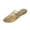 Gold, variant on Womens Flat Sandals Braided Criss Cross Strap Slip-On Thong Sandals Comfort Summer Travel Beach Flip-Flops, Black Size 5.5