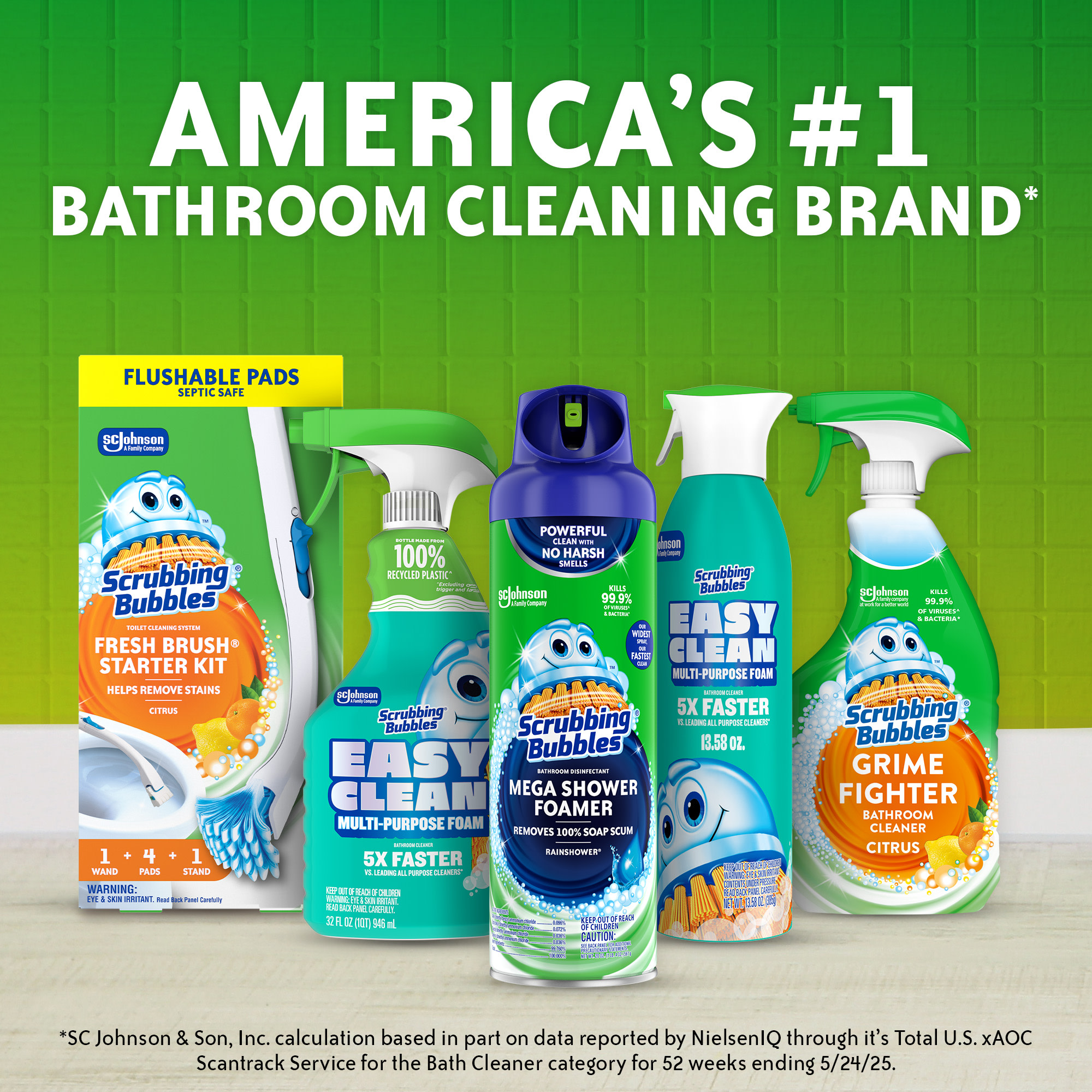 Scrubbing Bubbles Bathroom Grime Fighter, Citrus, 20 oz, 2 Pack photo 8