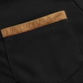 thumbnail image 3 of Mens Shirts, Long Sleeve Henley Shirts for Men Waffle Knit 3-Button Color Block Tees Lightweight Elbow Patches Fall Tops with Pocket, 3 of 5