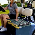 thumbnail image 3 of Renewold Golf Cart Seat Cover Lightweight Golf Cart Seat Blanket Keeps Seat Cool & Clean Fits for Most 2-Seat Golf Carts, American Tribal Sunflower Teal, 3 of 5