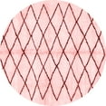 thumbnail image 1 of Ahgly Company Machine Washable Indoor Round Solid Red Modern Area Rugs, 6' Round, 1 of 4