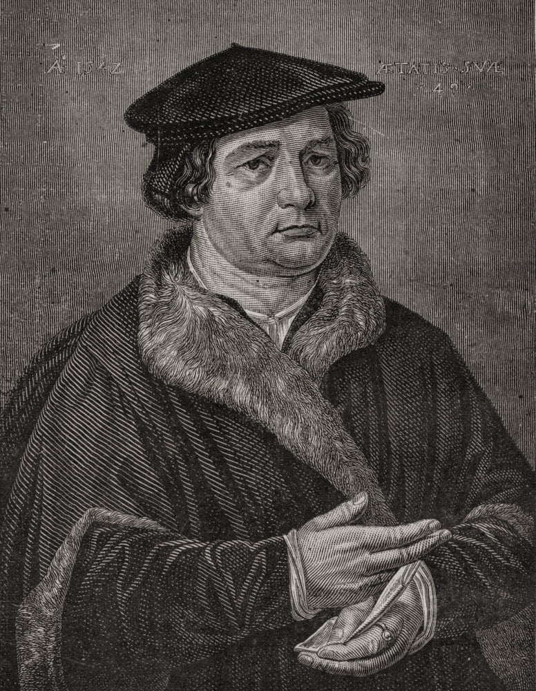 Martin Luther1483-1546 German Theologian And Religious ReformerEngraved By Pannemaker-Ligny After H Catenaggi From Histoire De La Revolution Francaise By Louis Blanc Canvas Art - Ken Welsh Design Pic