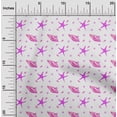 thumbnail image 2 of oneOone Cotton Poplin Twill Fuschia Pink Fabric Ocean Watercolor Starfish Sewing Craft Projects Fabric Prints By Yard 56 Inch Wide, 2 of 4