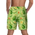 thumbnail image 2 of Lsque Mens Swim Trunks Green Avocado Pattern - Bathing Suit Compression Liner - Beach Swim Shorts Swimwear - (S-3XL) - Stretch Quick Dry -Small, 2 of 9